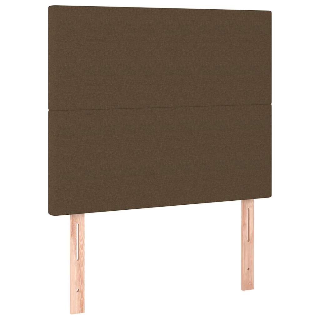 Krevet s oprugama i madracem tamnosmeđi 80x200 cm od tkanine