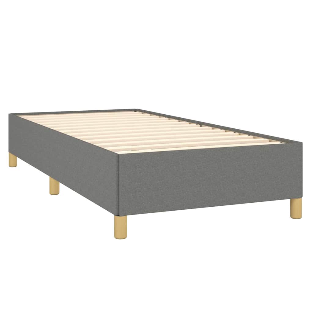Krevet s oprugama i madracem tamnosivi 90 x 190 cm od tkanine