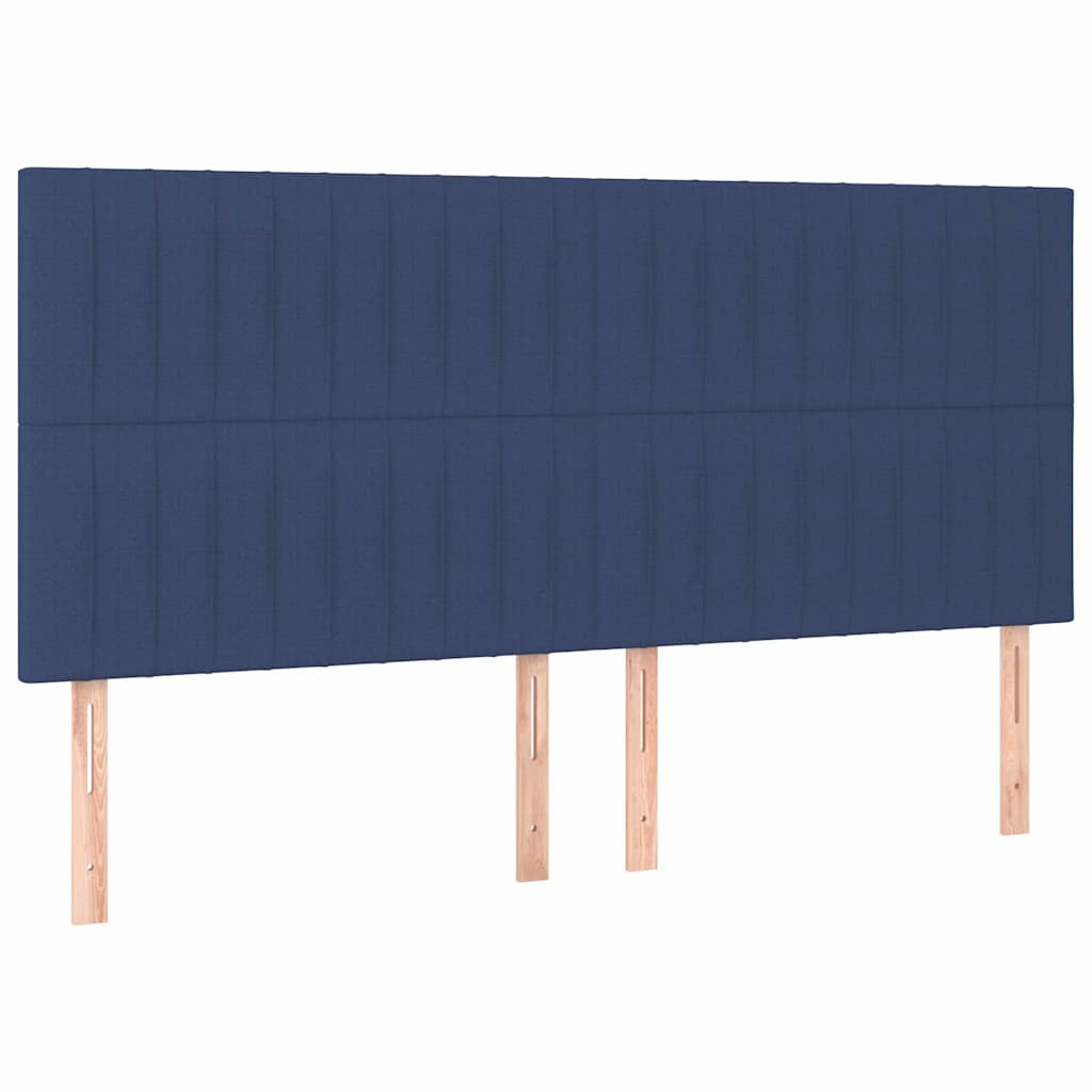 Krevet s oprugama i madracem plavi 160x200 cm od tkanine