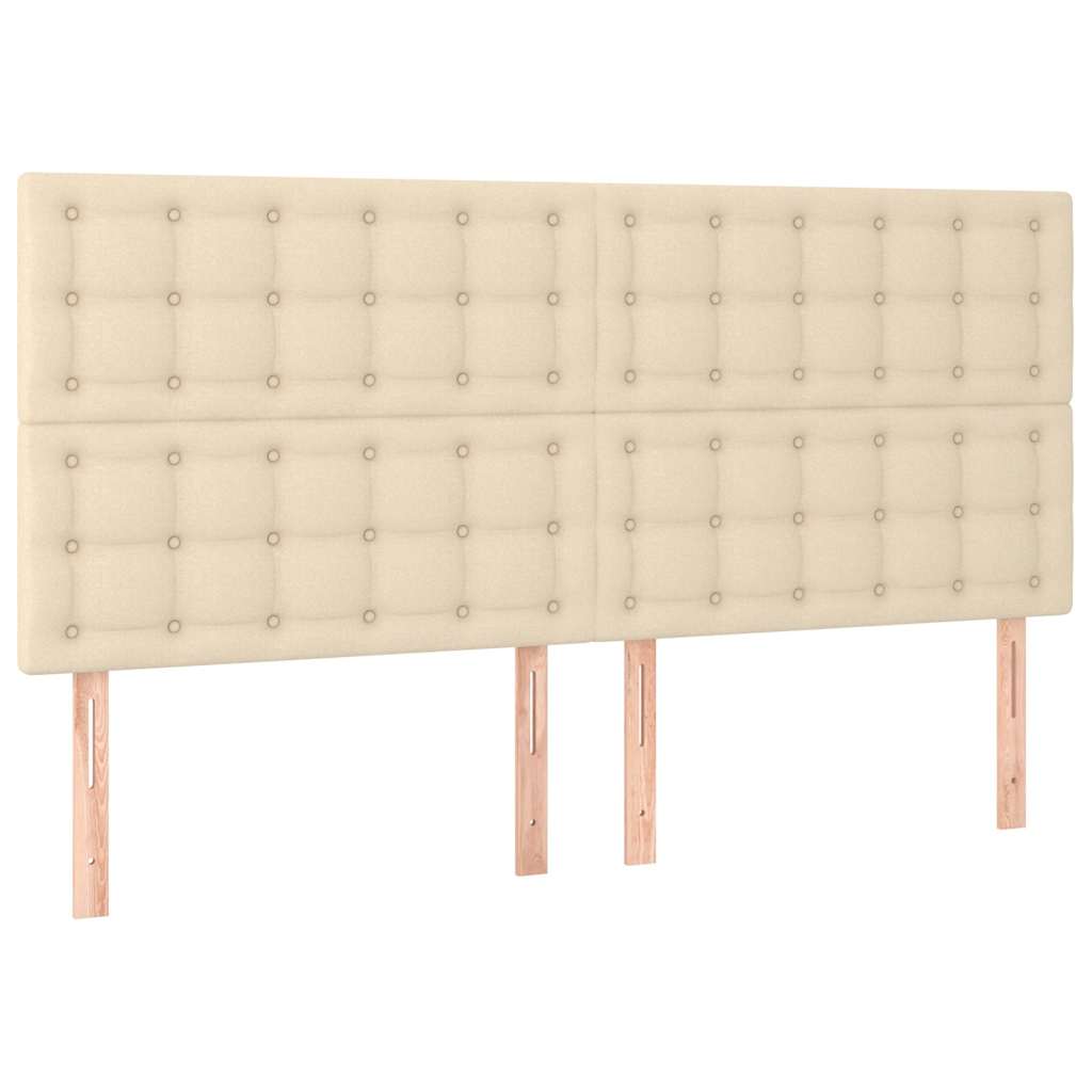 Krevet s oprugama i madracem krem 180x200 cm od tkanine