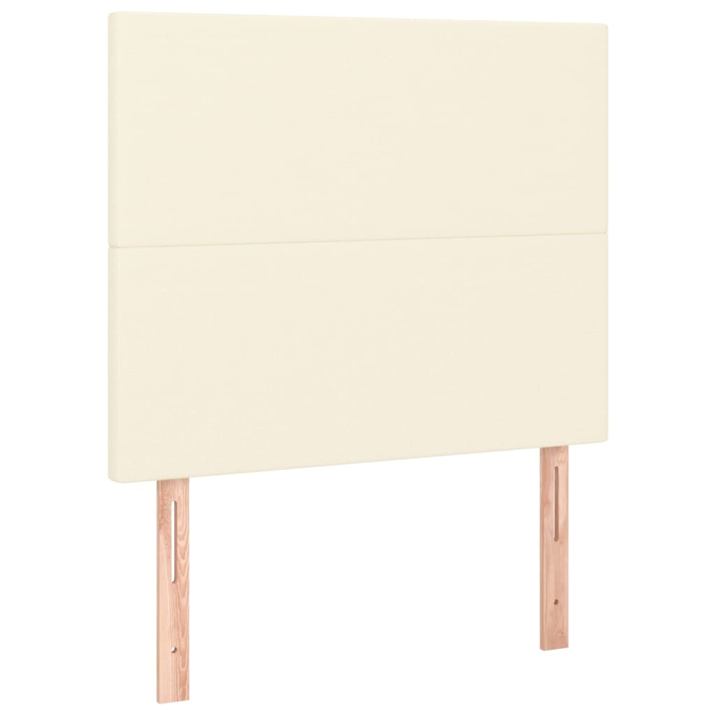 Krevet s oprugama i madracem krem 90 x 200 cm od umjetne kože
