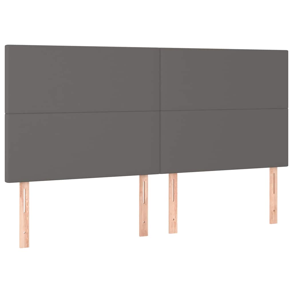 Krevet s oprugama i madracem sivi 160x200 cm od umjetne kože