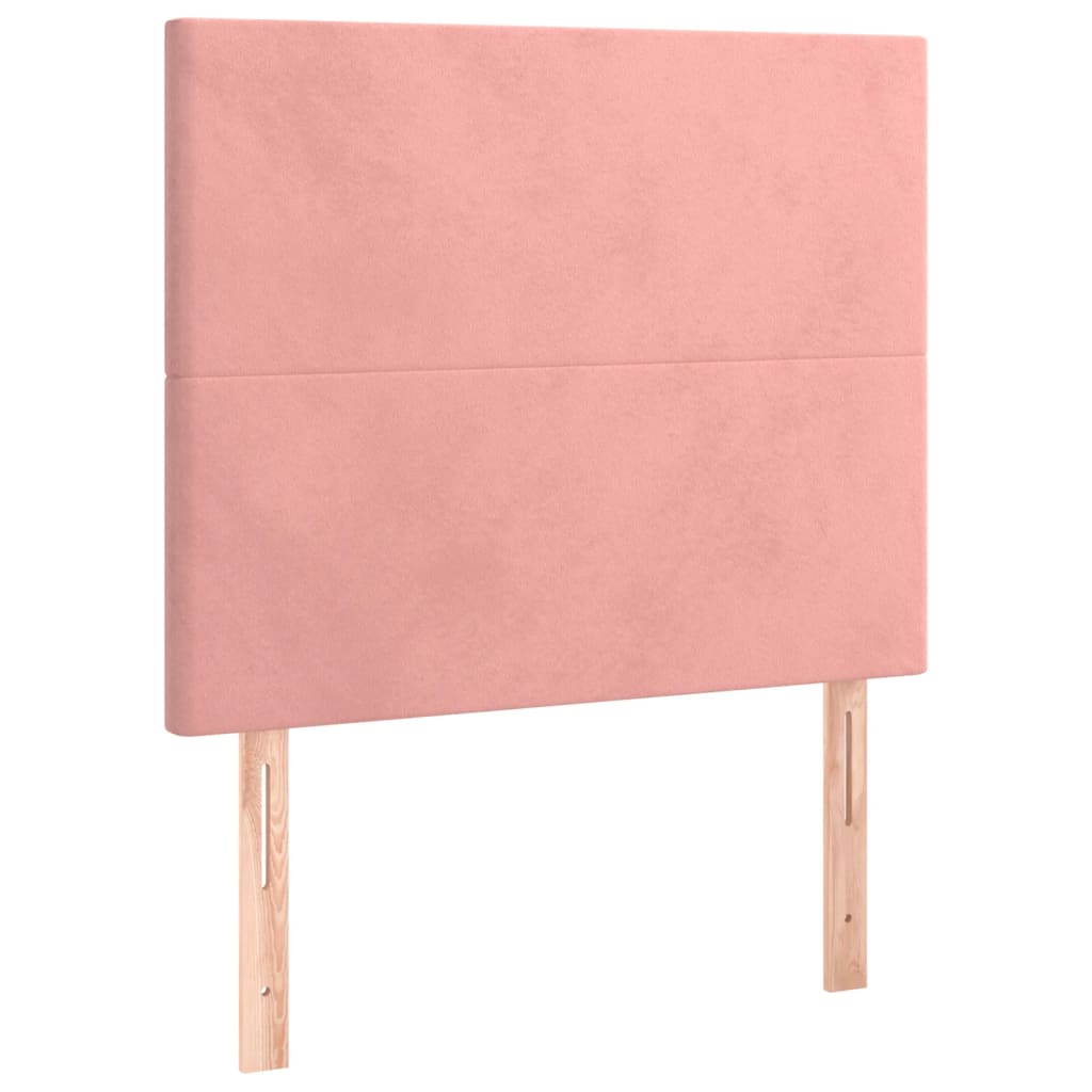 Box spring krevet s madracem ružičasti 90x190 cm baršunasti