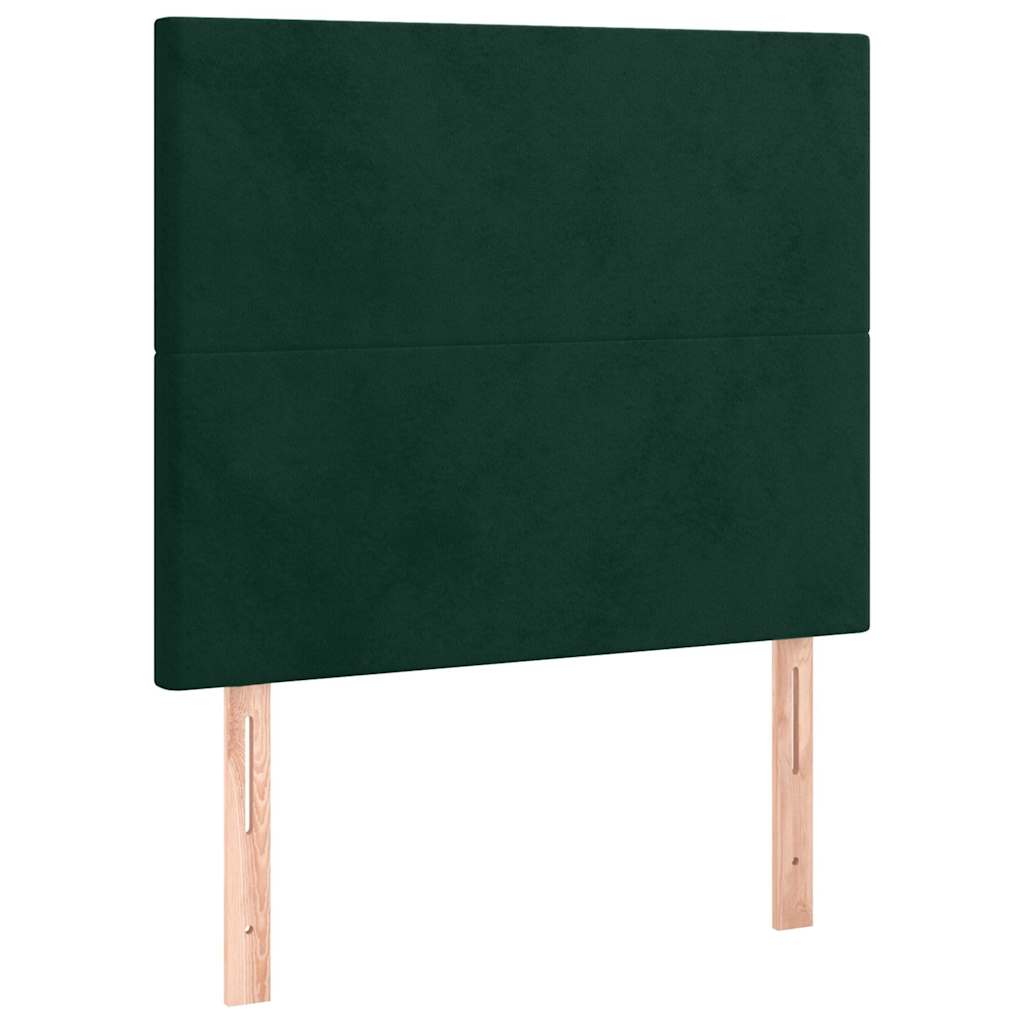 Box spring krevet s madracem tamnozeleni 100x200 cm baršunasti