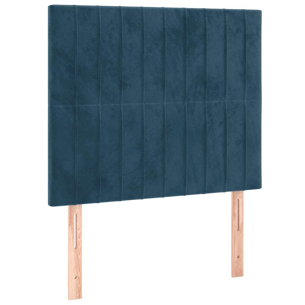 Box spring krevet s madracem tamnoplavi 100x200 cm baršunasti