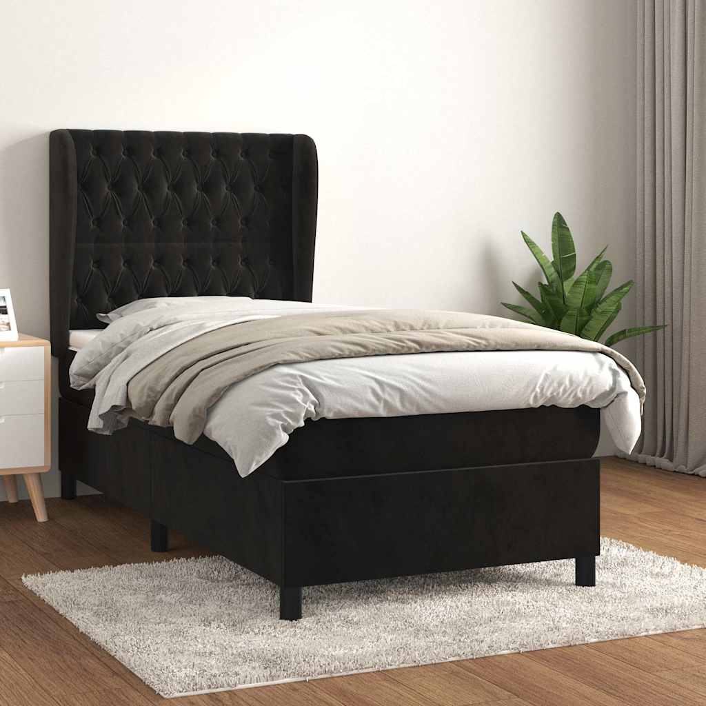 Krevet s opruga kutije Svijetlo siva 200 x 80 cm Baršun