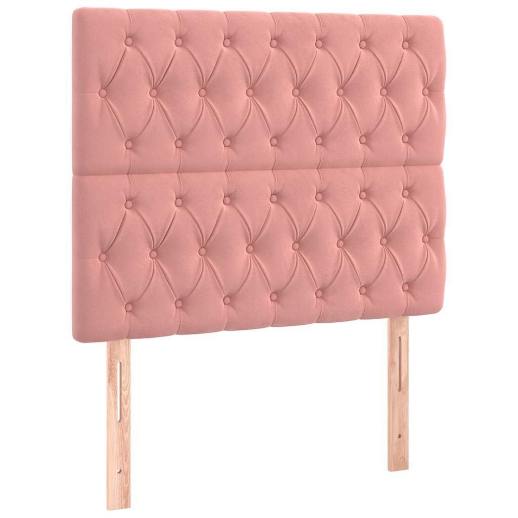 Box spring krevet s madracem ružičasti 100x200 cm baršunasti