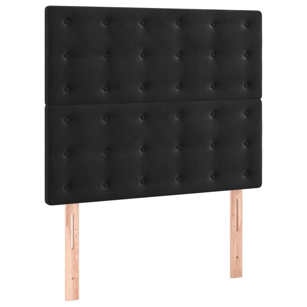 Box spring krevet s madracem crni 80 x 200 cm baršunasti