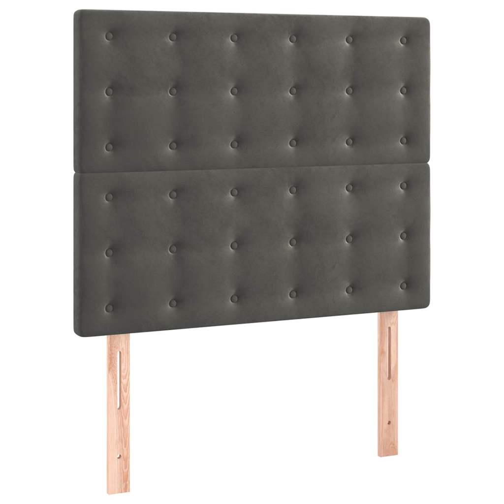 Box spring krevet s madracem tamnosivi 100x200 cm baršunasti