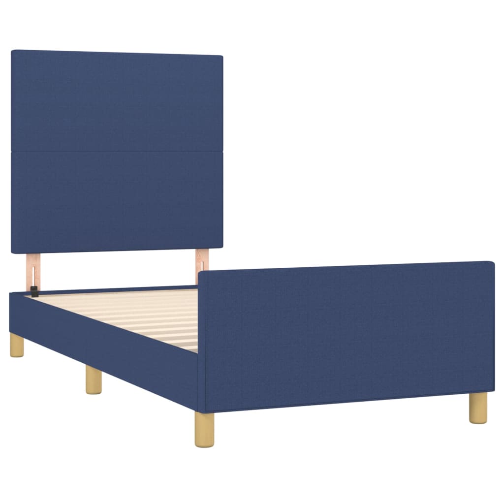 Okvir za krevet bez madraca plava 90x190cm od tkanine