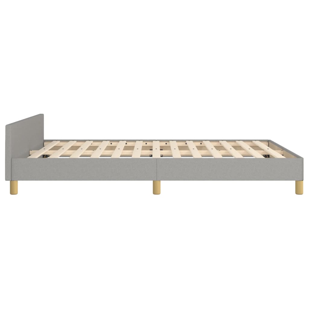Okvir za krevet bez madraca svjetlosivi 140 x 190 cm od tkanine