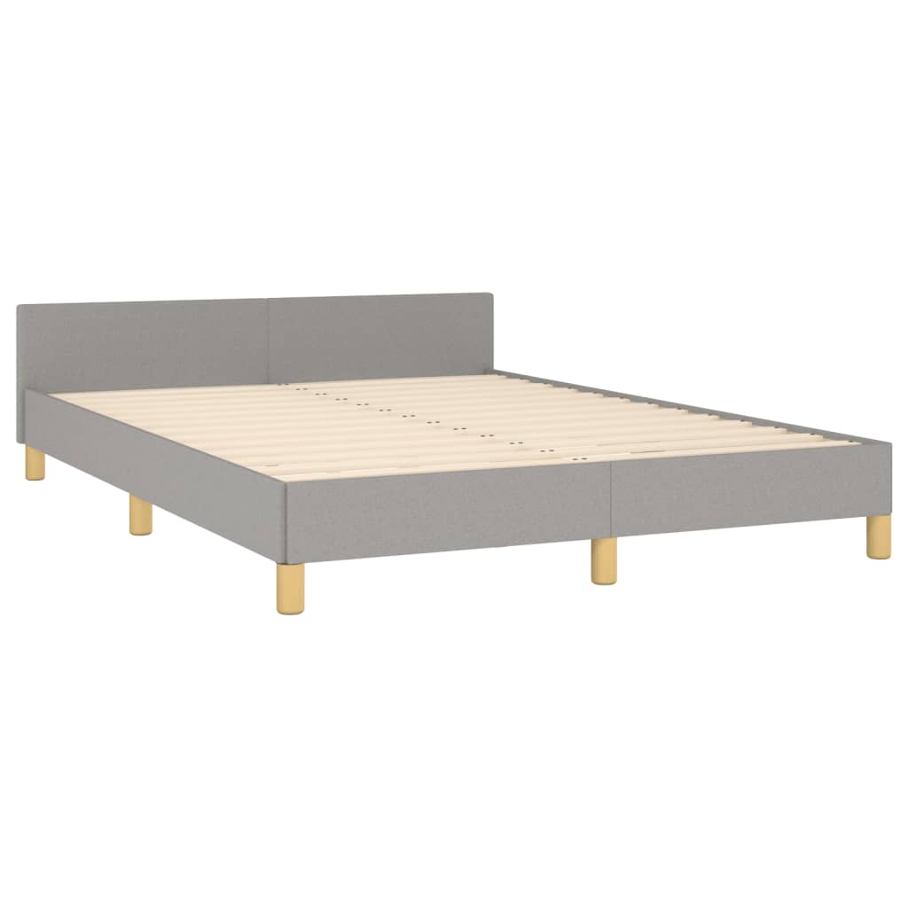 Okvir za krevet bez madraca svjetlosivi 140x200 cm od tkanine