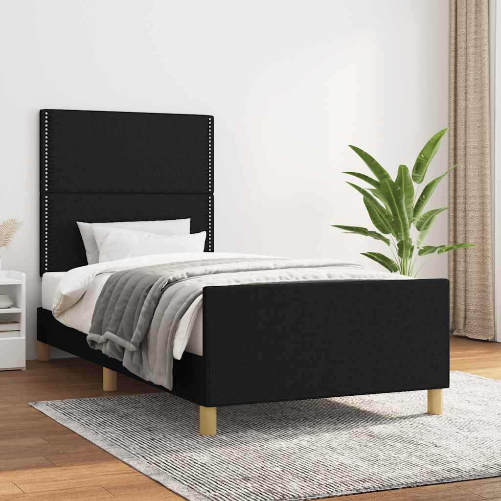Okvir za krevet bez madraca crni 80x200cm od tkanine