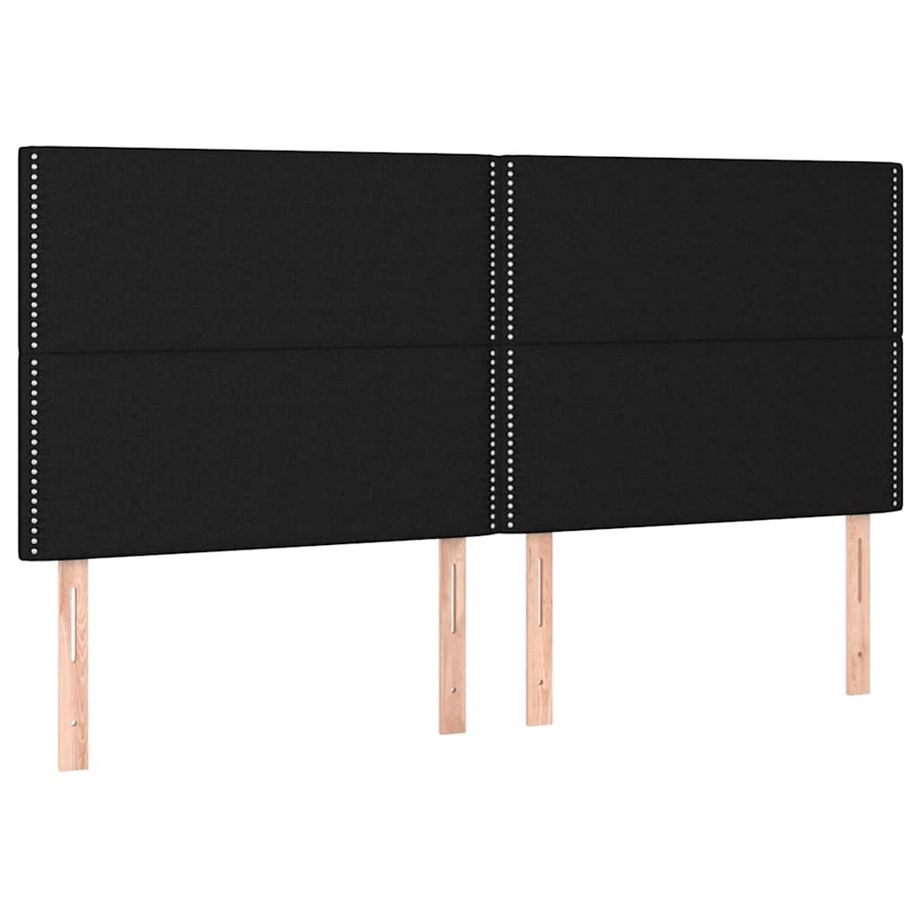 Okvir za krevet bez madraca crni 200x200 cm od tkanine