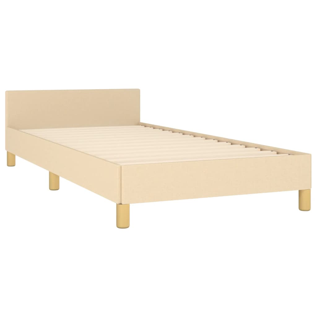 Okvir za krevet bez madraca krem 90x190cm od tkanine