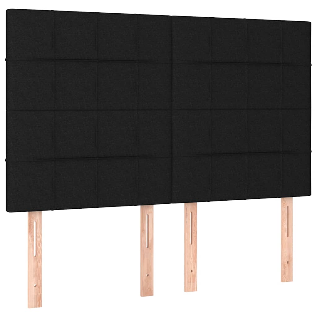 Okvir za krevet bez madraca crni 140 x 190 cm od tkanine