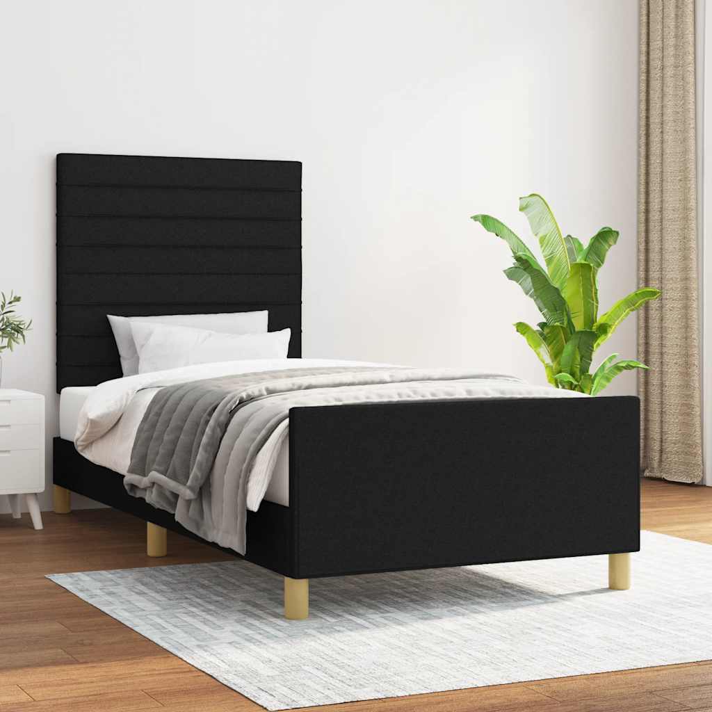 Okvir za krevet bez madraca crni 80x200cm od tkanine
