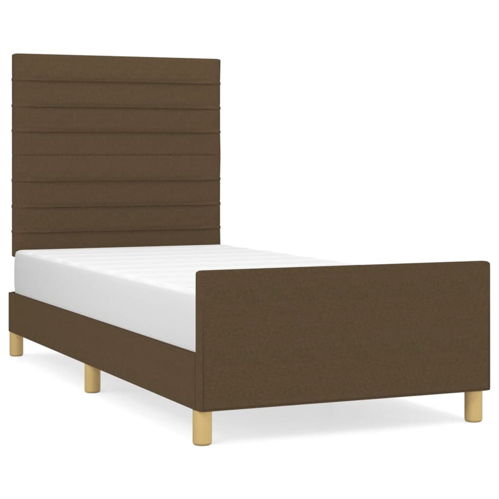 Okvir za krevet bez madraca tamnosmeđi 100x200 cm od tkanine