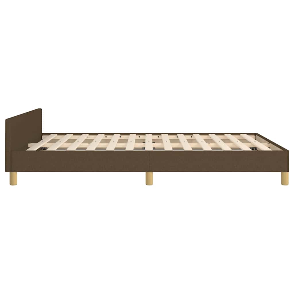 Okvir za krevet bez madraca tamnosmeđi 140 x 190 cm od tkanine