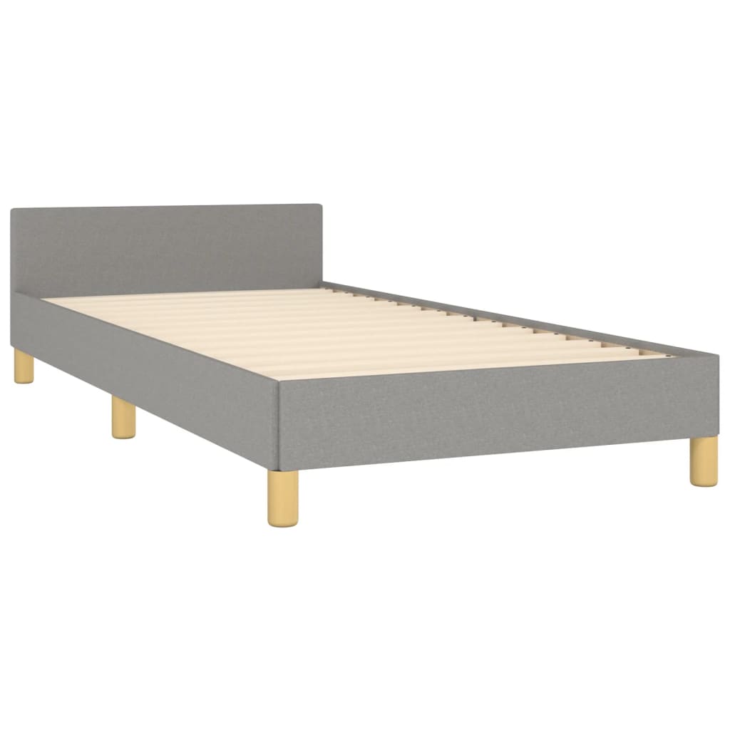 Okvir za krevet bez madraca svjetlosivi 80x200 cm od tkanine