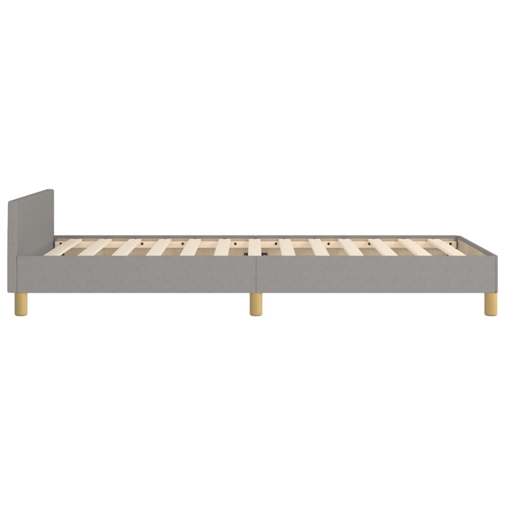 Okvir za krevet bez madraca svjetlosivi 80x200 cm od tkanine