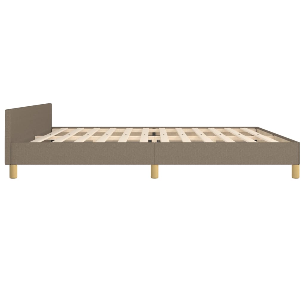 Okvir za krevet s uzglavljem smeđesivi 200 x 200 cm od tkanine