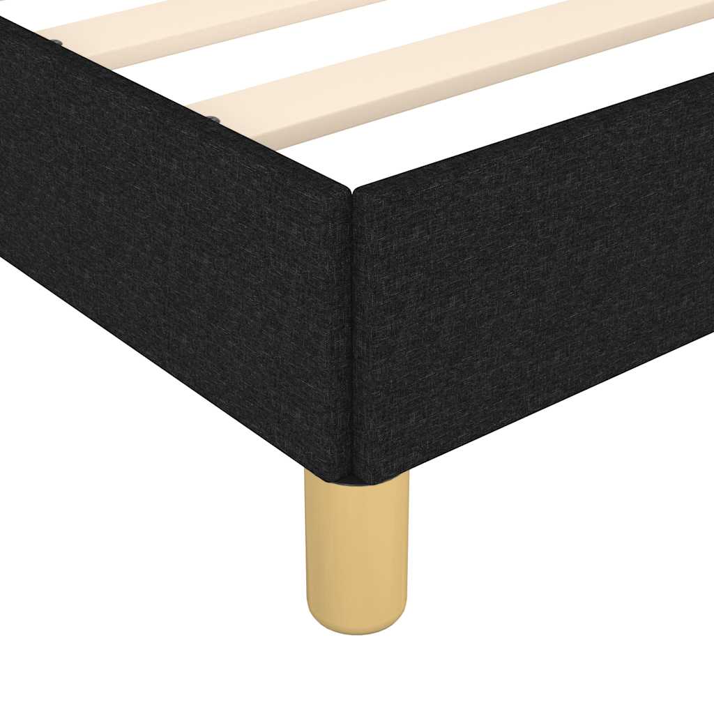 Okvir za krevet s uzglavljem crni 80x200 cm od tkanine
