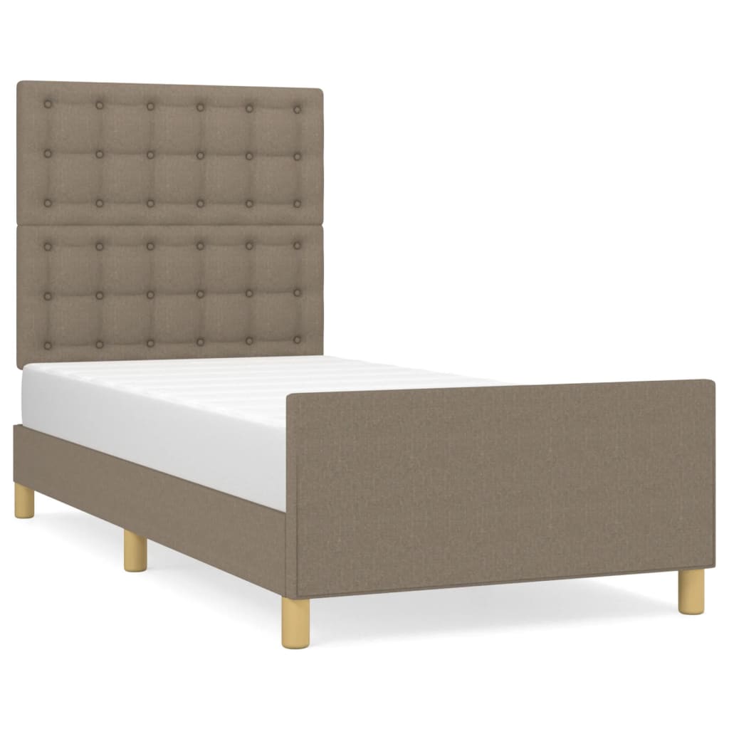 Okvir za krevet bez madraca smeđesivi 90x200cm od tkanine
