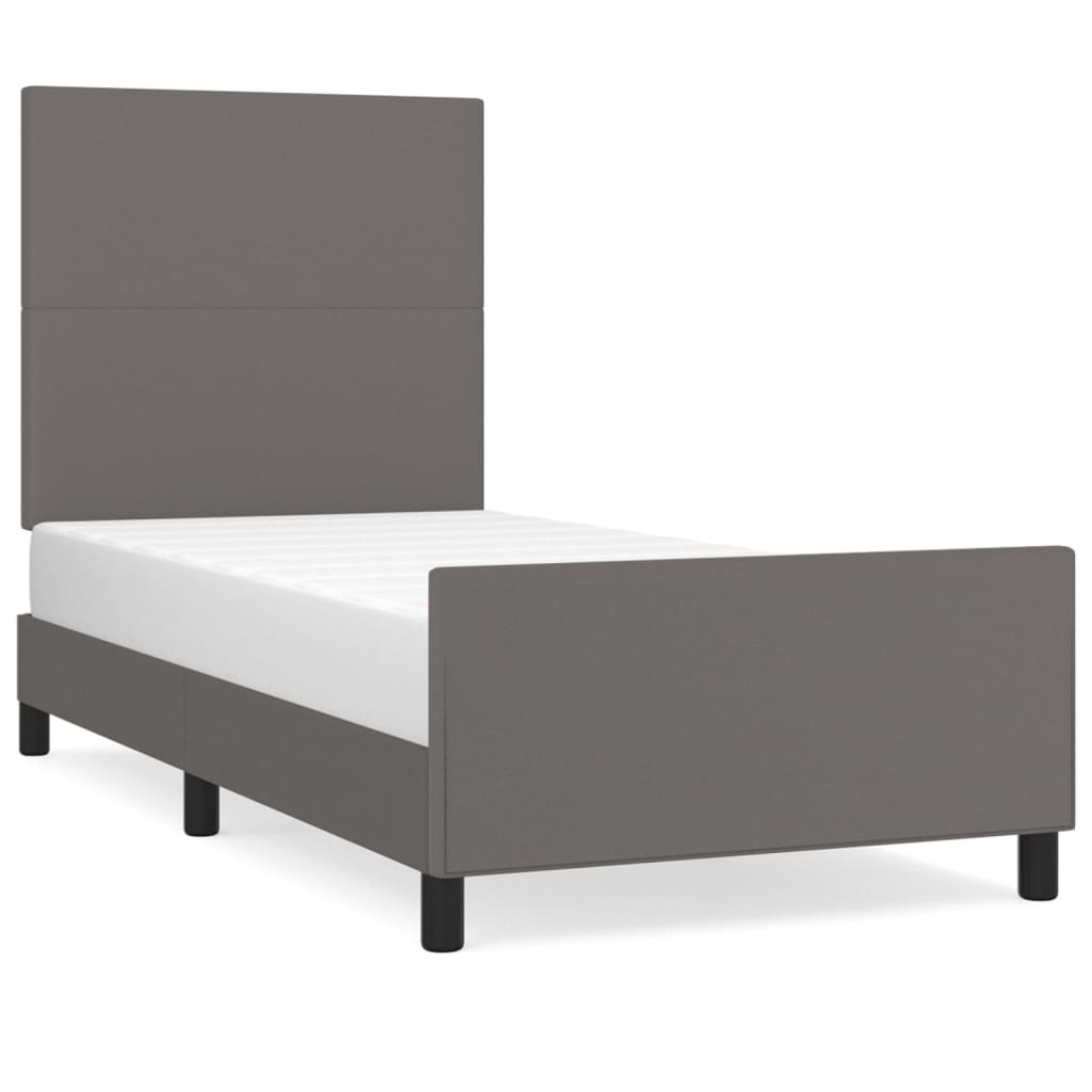 Okvir za krevet s uzglavljem sivi 80 x 200 cm od umjetne kože