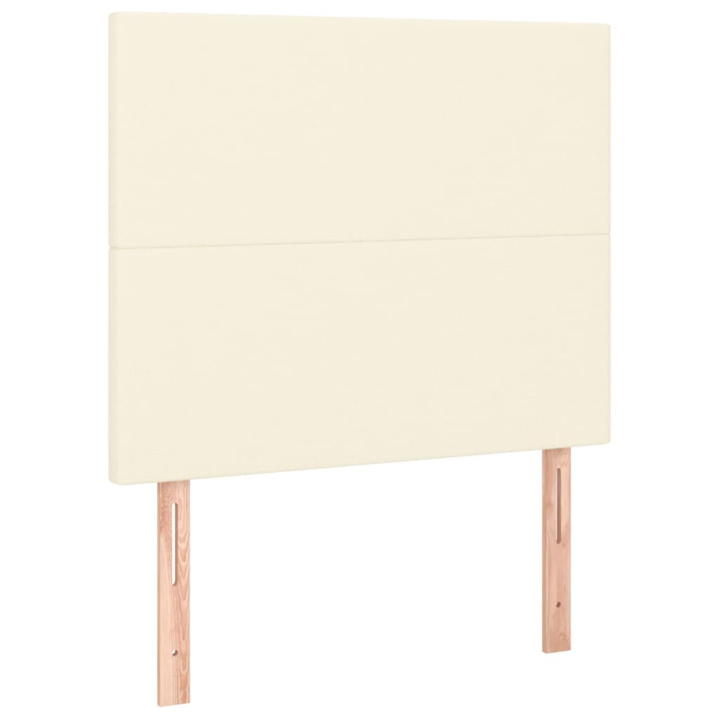 Okvir za krevet s uzglavljem krem 90x200 cm od umjetne kože