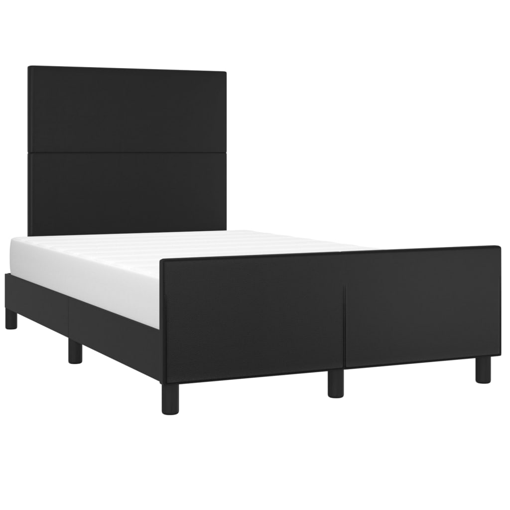 Okvir za krevet s uzglavljem crni 120 x 200 cm od umjetne kože