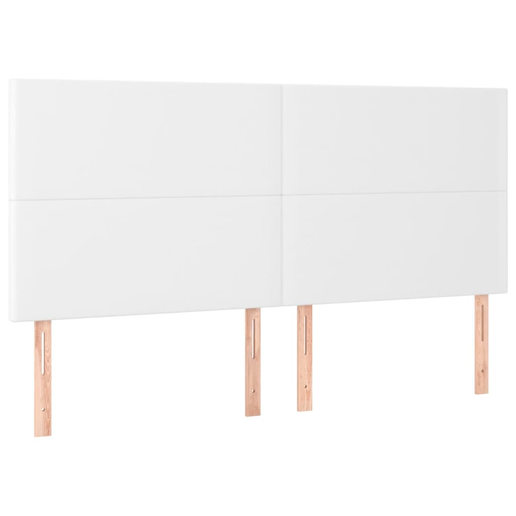 Okvir za krevet s uzglavljem bijeli 160x200 cm od umjetne kože