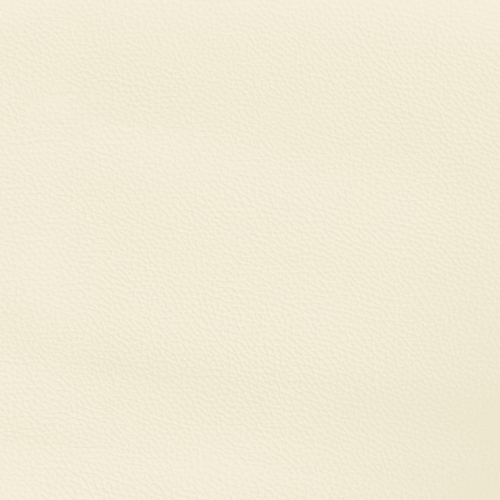 Okvir za krevet s uzglavljem krem 160x200 cm od umjetne kože