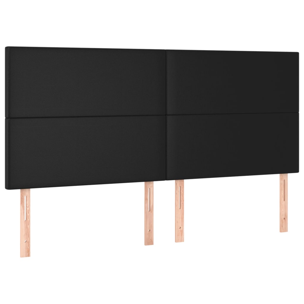 Okvir za krevet s uzglavljem crni 200x200 cm od umjetne kože