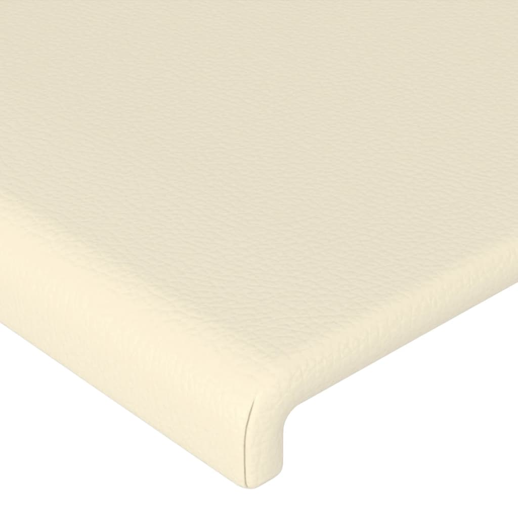 Okvir za krevet s uzglavljem krem 200x200 cm od umjetne kože