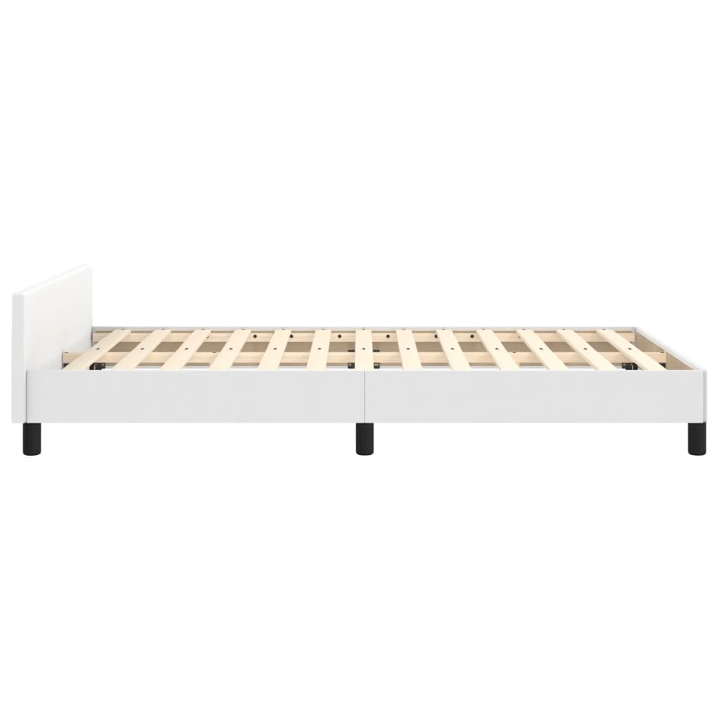 Okvir za krevet s uzglavljem bijeli 120x200 cm od umjetne kože