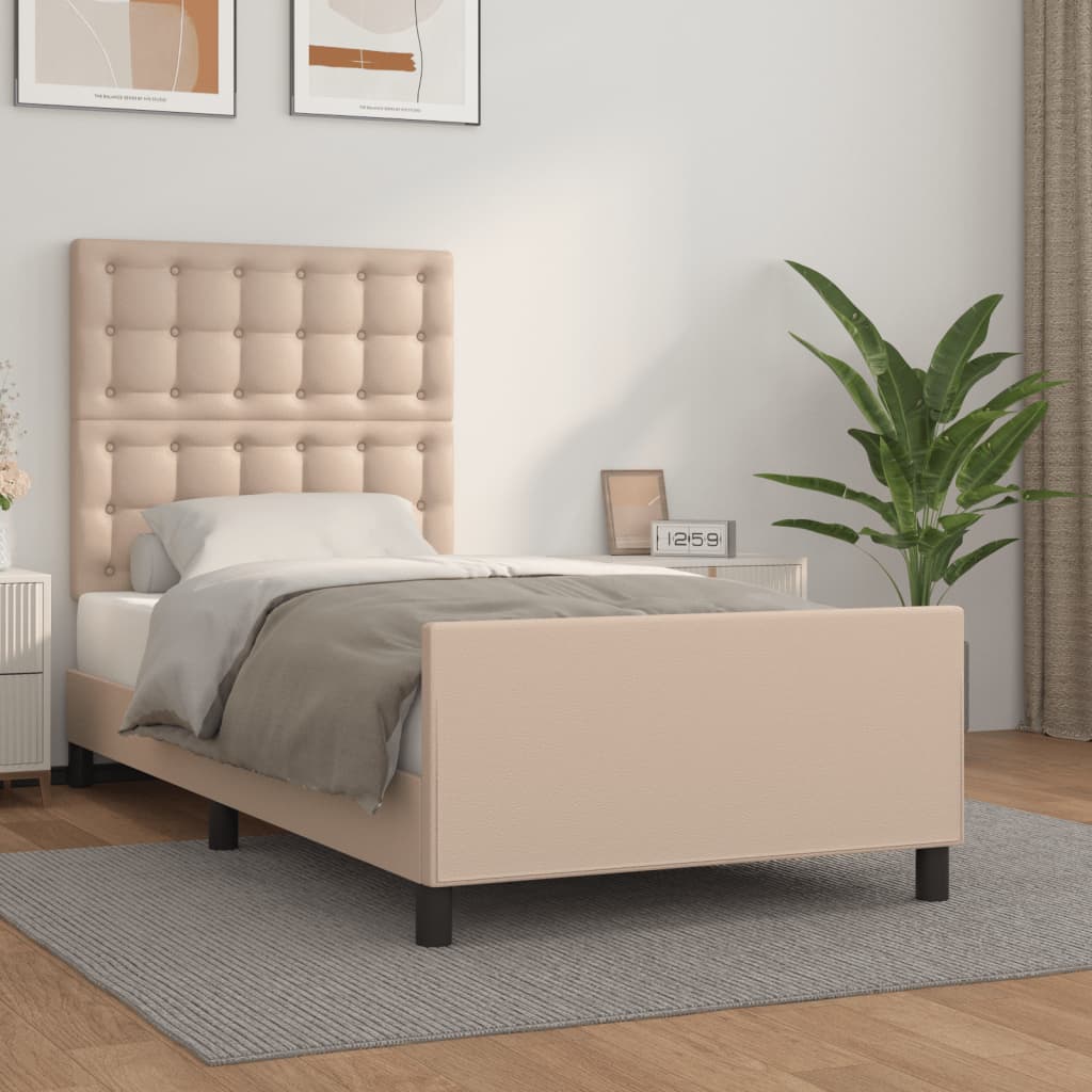 Okvir za krevet boja cappuccina 100x200 cm umjetna koža
