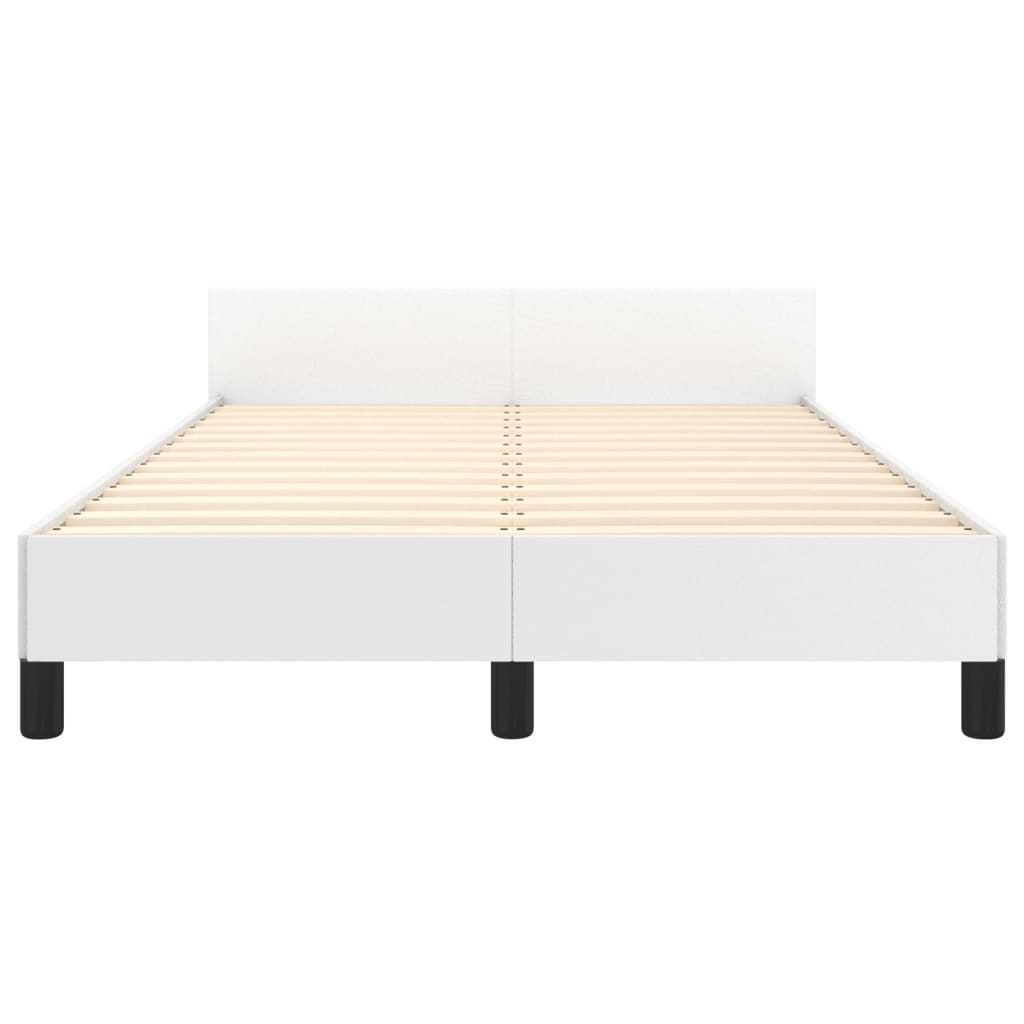 Okvir za krevet s uzglavljem bijeli 120x200 cm od umjetne kože