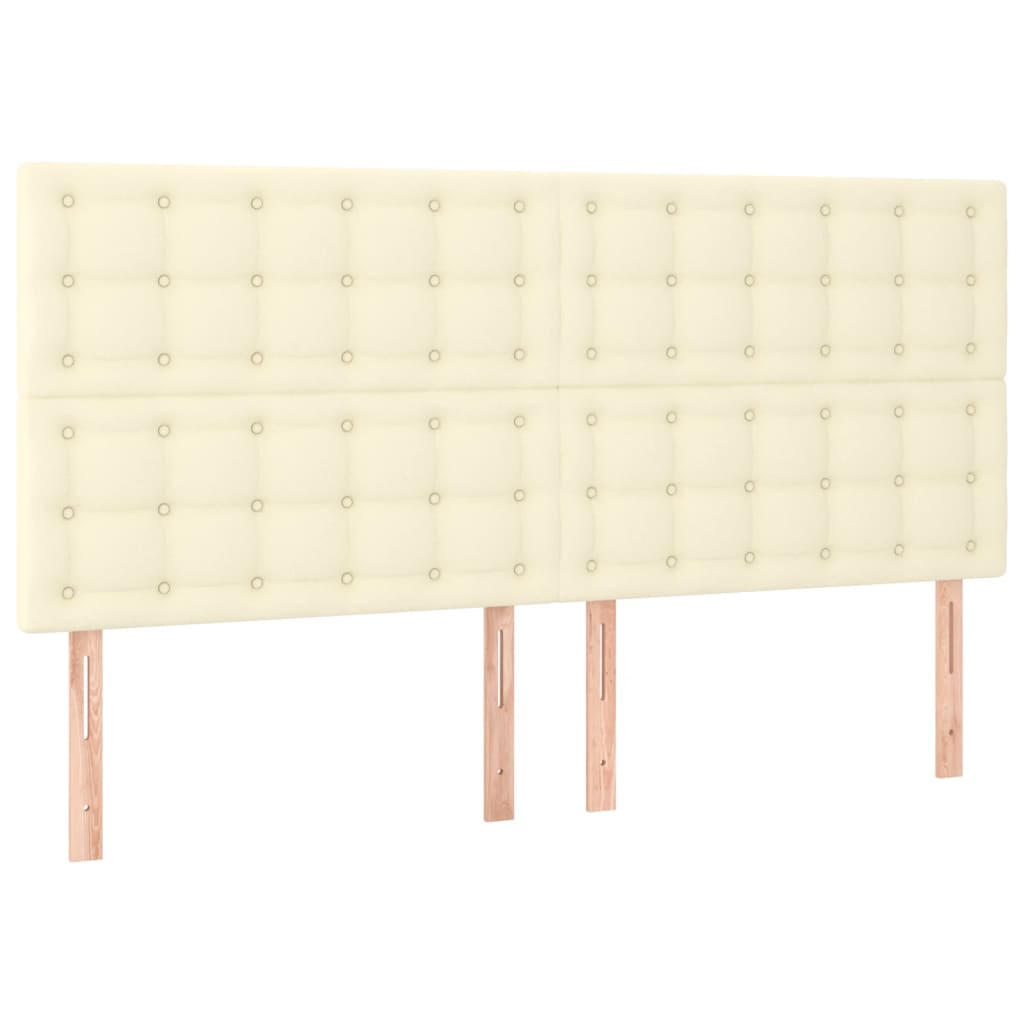 Okvir za krevet s uzglavljem krem 200x200 cm od umjetne kože
