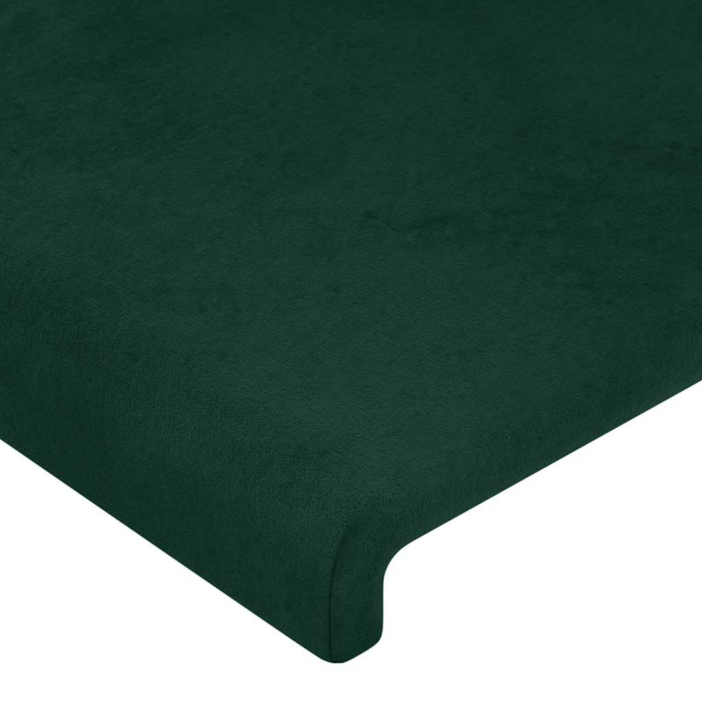 Okvir za krevet bez madraca tamnozeleni 90x200 cm baršunasti