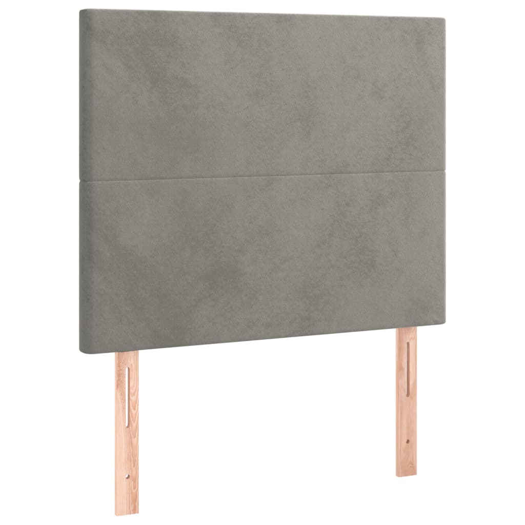 Okvir kreveta bez madraca svjetlosivi 120 x 200 cm baršunasti