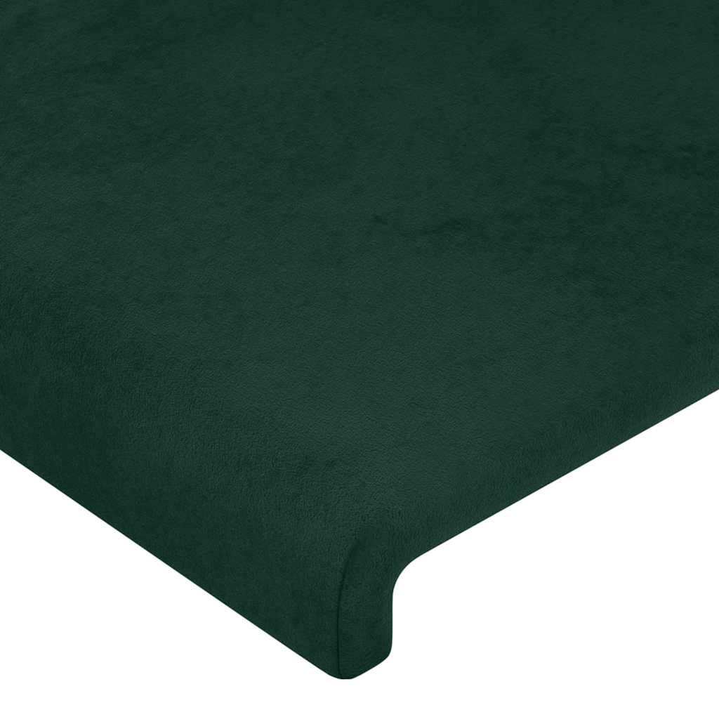 Okvir za krevet bez madraca tamnozeleni 140x190 cm baršunasti