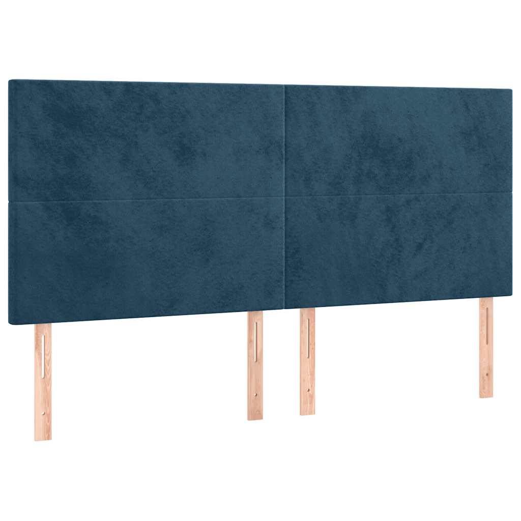 Okvir za krevet bez madraca tamnoplavi 200x200 cm baršunasti