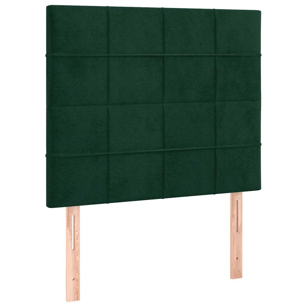 Okvir za krevet bez madraca tamnozeleni 80 x 200 cm baršunasti