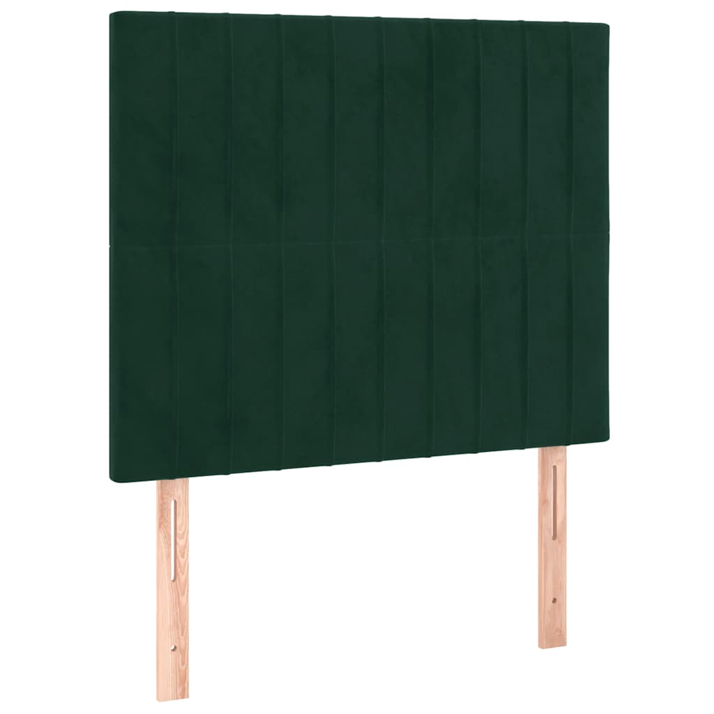 Okvir za krevet bez madraca tamnozeleni 80 x 200 cm baršunasti