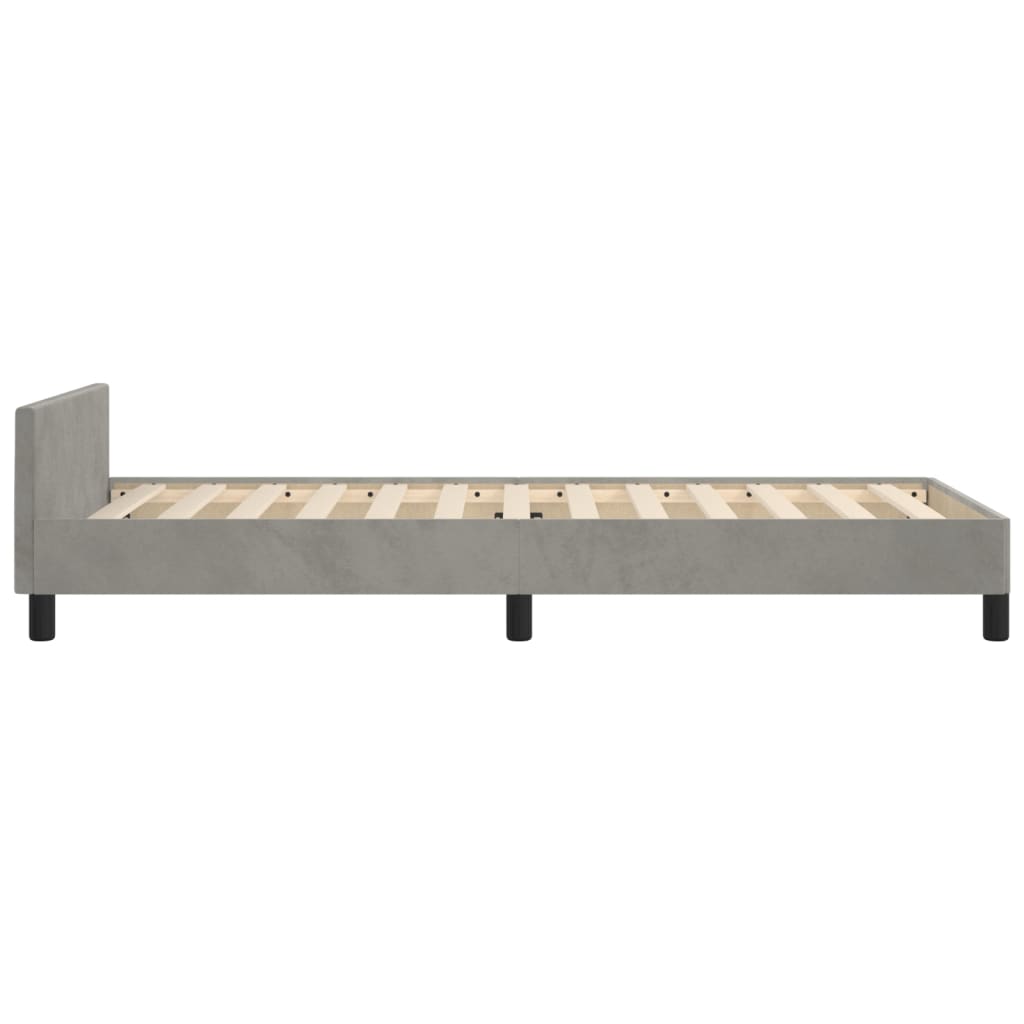 Okvir za krevet bez madraca svjetlosivi 90x190 cmbaršunasti