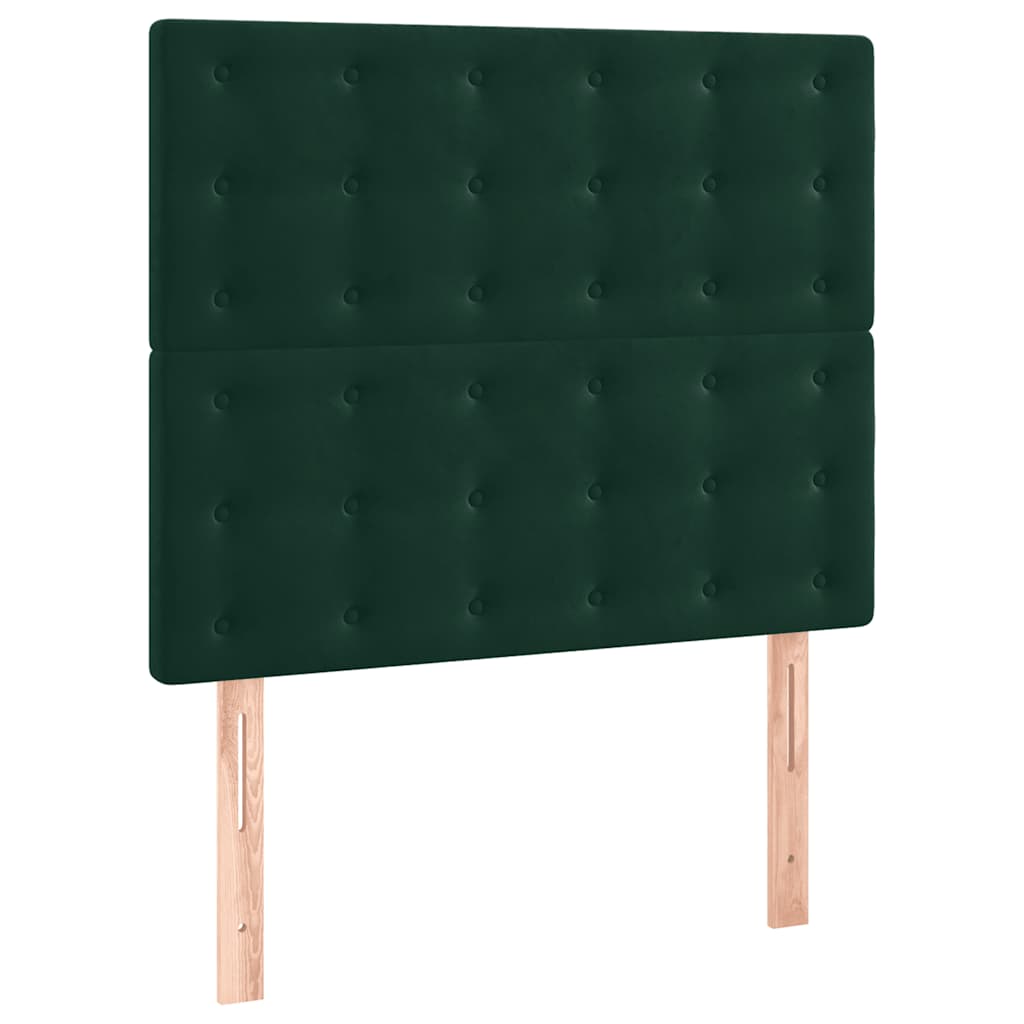 Okvir za krevet bez madraca tamnozeleni 80 x 200 cm baršunasti