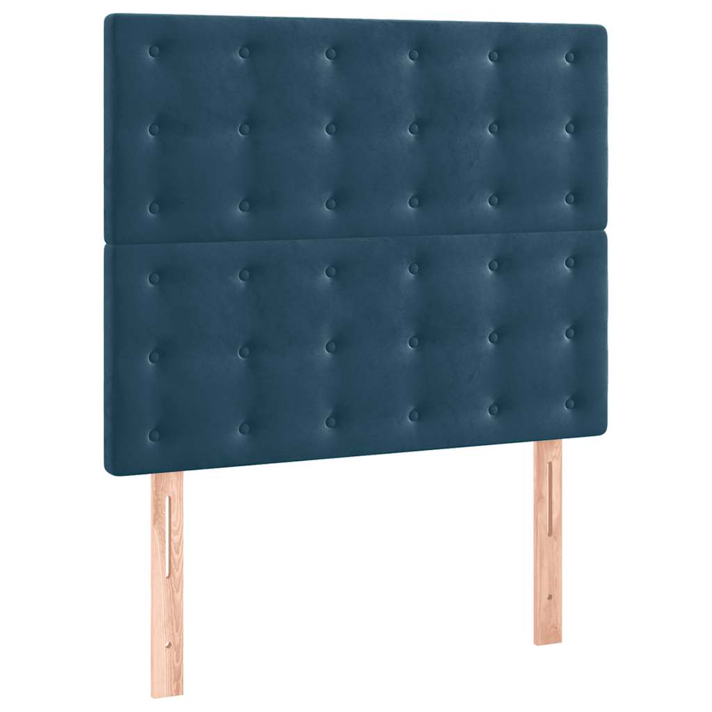 Okvir za krevet bez madraca tamnoplavi 80x200 cm baršunasti