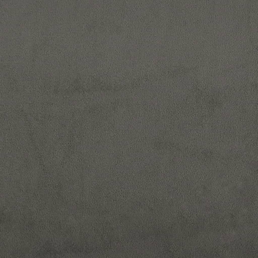 Okvir kreveta bez madraca tamnosivi 140 x 200 cm baršunasti
