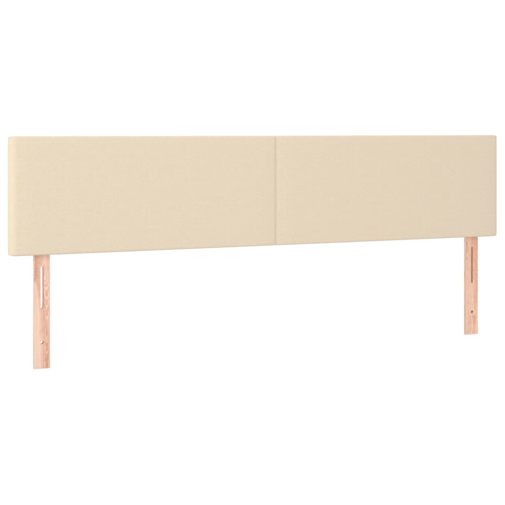 Krevet s oprugama i madracem krem 160x200 cm od tkanine
